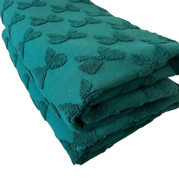 Bella Lux Christmas Bows Bath Towel Set of 2 Chic Holiday Green Bathroom Decor - Picture 13 of 16